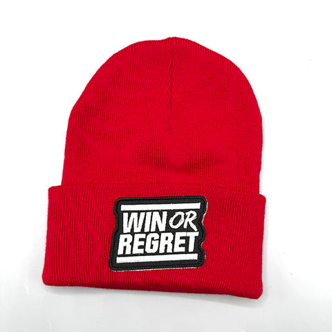 Red Win Or Regret Beanie