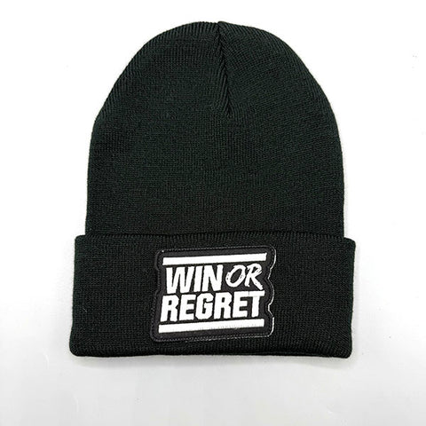 Black Win Or Regret Beanie