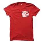 Win Or Regret White Pocket Logo on Red