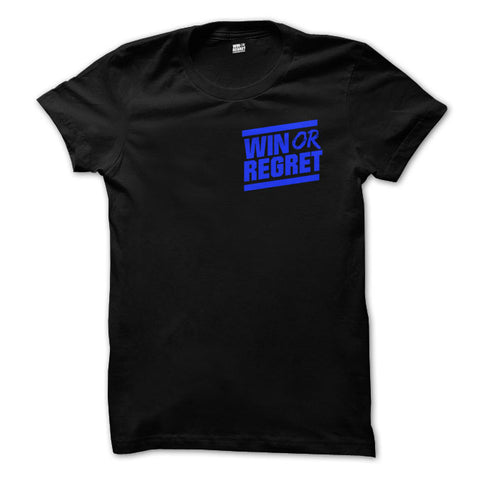 Win Or Regret Navy Pocket Logo on Black